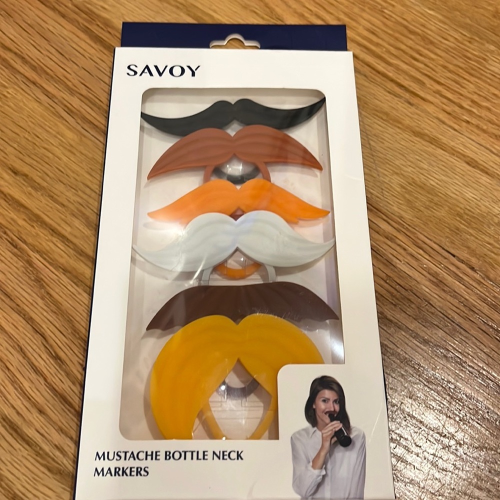 NWT Savoy mustache bottleneck markers
